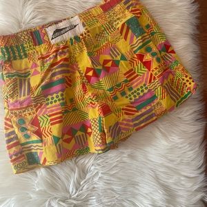 Vintage Big Elastic Band Pull On Loud Bright 80’s Shorts with Pockets Size m/l